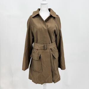 Burberry Coat Duffle Barn Jacket Hooded Utility Winter Womens Large Jocelyn